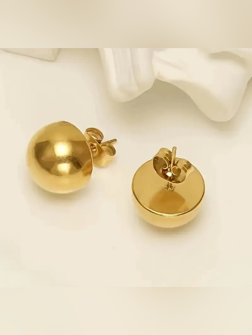 Gold Plated Ball Stud Earrings